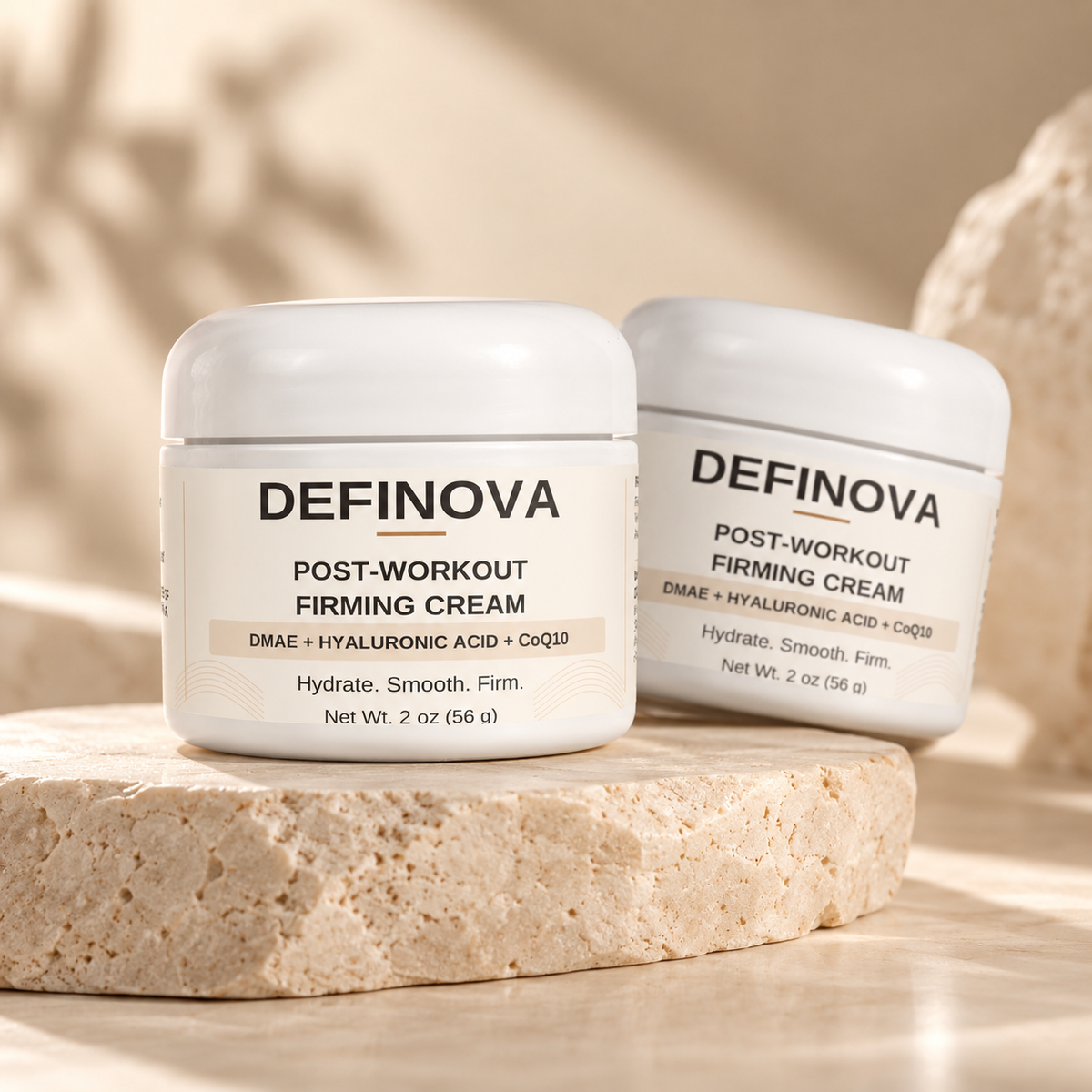 DEFINOVA two jar routine on warm stone